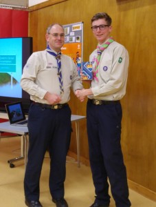 Jamie receives his Queen's Scout